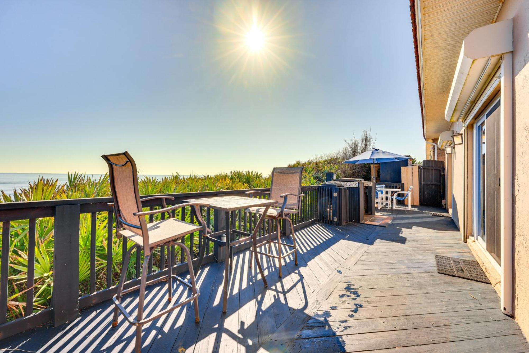 Oceanfront Oasis In Flagler Beach With Deck And Views! Екстер'єр фото